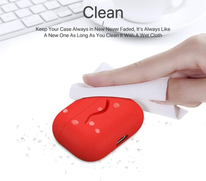 UTGATT1 - Airpods Pro 1 Skal Liquid Silicone - Röd
