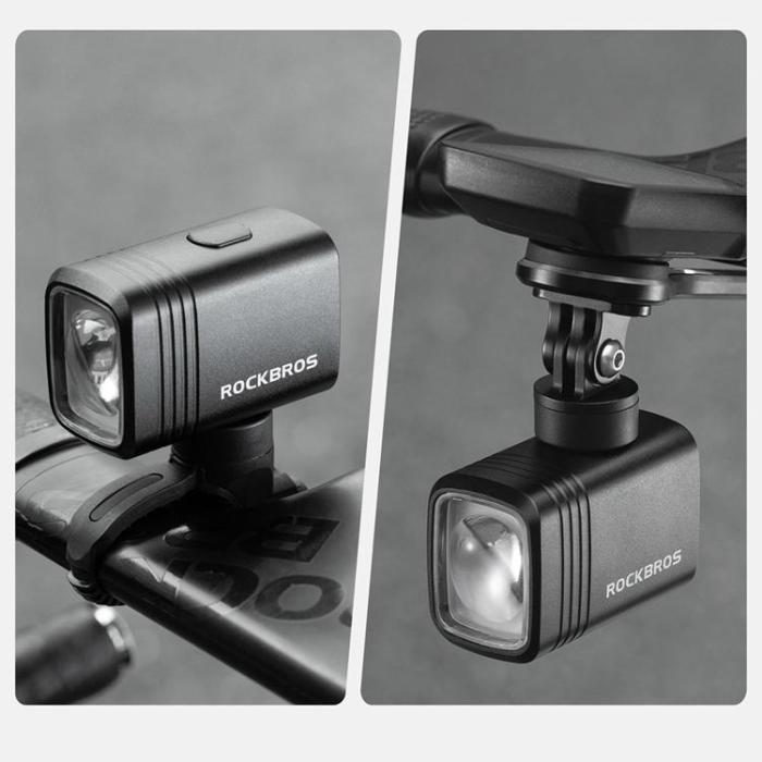 Rockbros - Rockbros Cykellampa 2800 mAh 1000 lm Framladdningsbar M6 - Svart