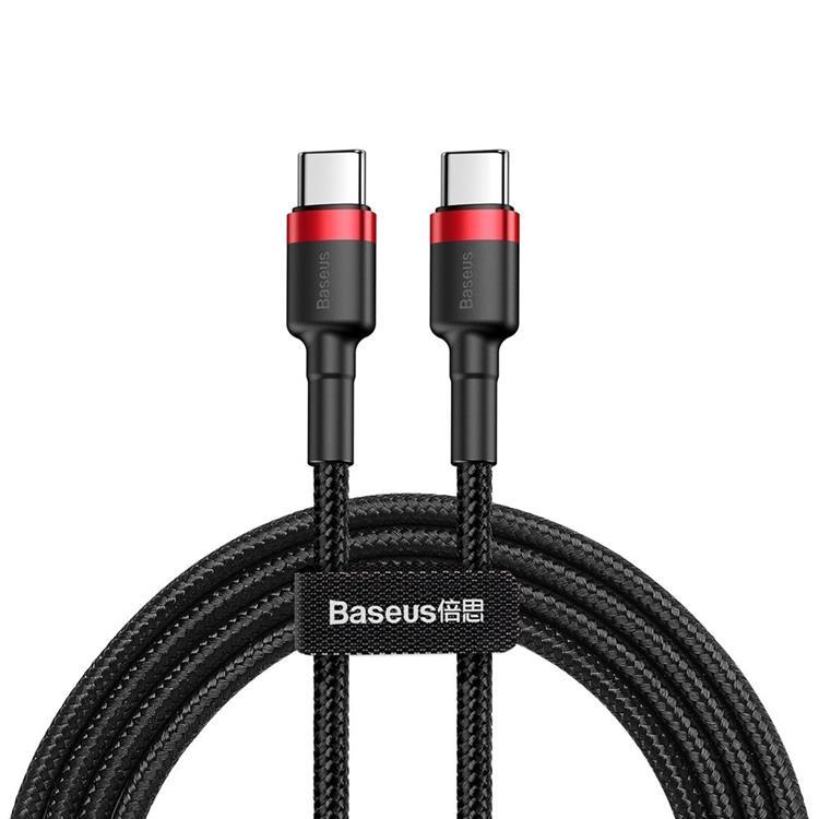 Baseus PD USB-C till USB-C kabel 60W 2m - Svart/Röd | 3541 | AlltMobil