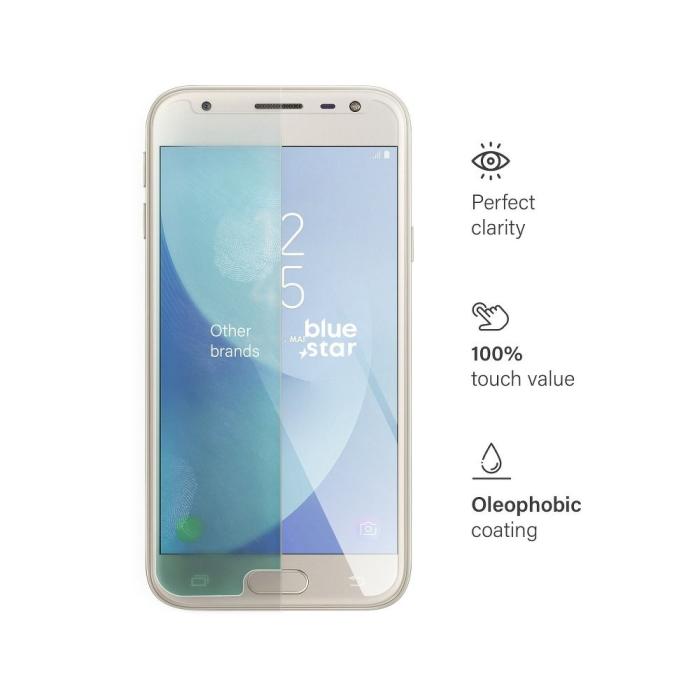 Blue Star - Blue Star Samsung Galaxy J3 (2017) Härdat Glas Skärmskydd