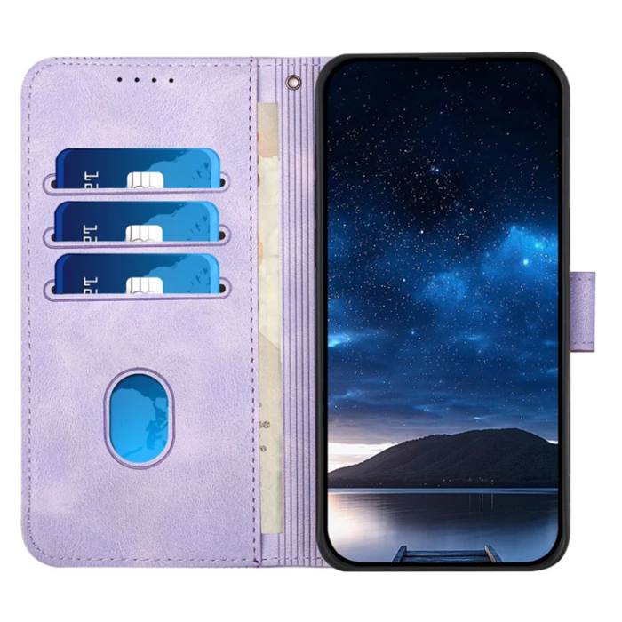 A-One Brand - iPhone 17 Pro Max Plånboksfodral Butterfly Flower - lila