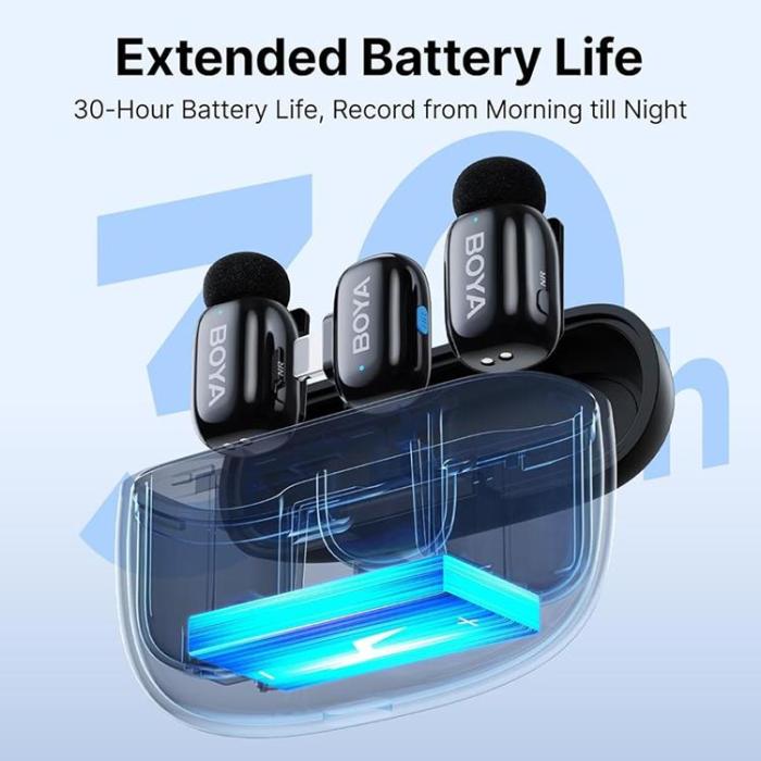 BOYA - BOYA Trådlös Mini Lavaliermikrofon AI-Brusreducering för iPhone Mini-04