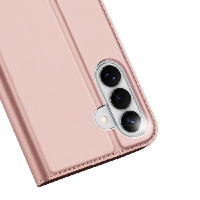 Dux Ducis - DUX DUCIS Mobilskal till Samsung Galaxy S26 Plus Äkta Läder Ställ- Rosa