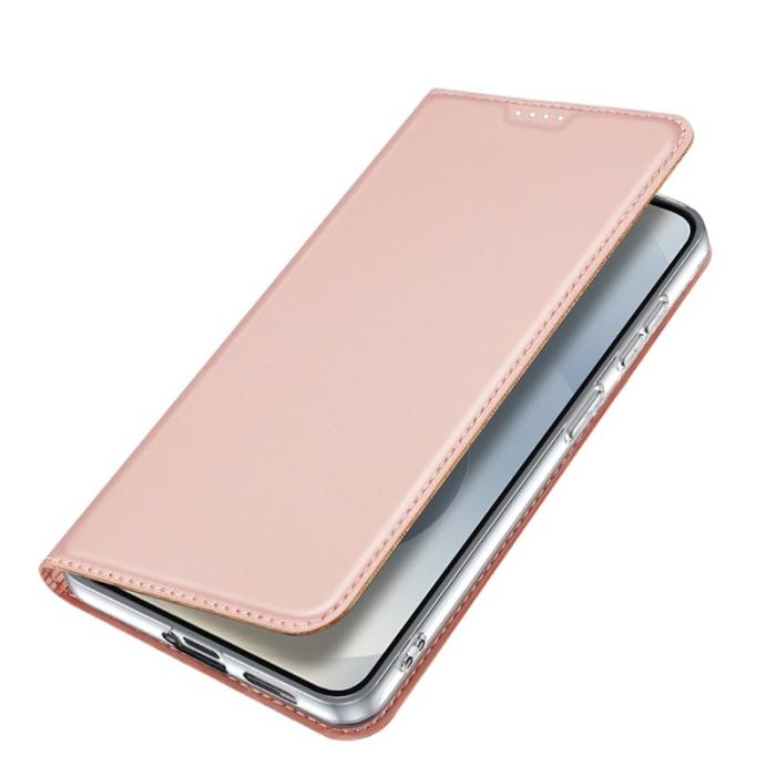 Dux Ducis - DUX DUCIS Mobilskal till Samsung Galaxy S26 Plus Äkta Läder Ställ- Rosa