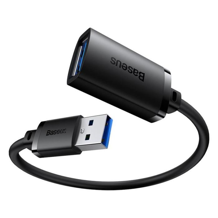 BASEUS - Baseus AirJoy Förlängning USB 3.0 Kabel 1m - Svart