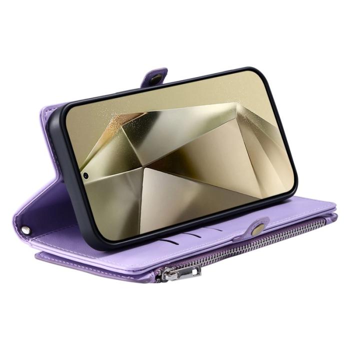 OEM - Samsung Galaxy S26 Plånboksfodral TPU + Konstläder - Lila