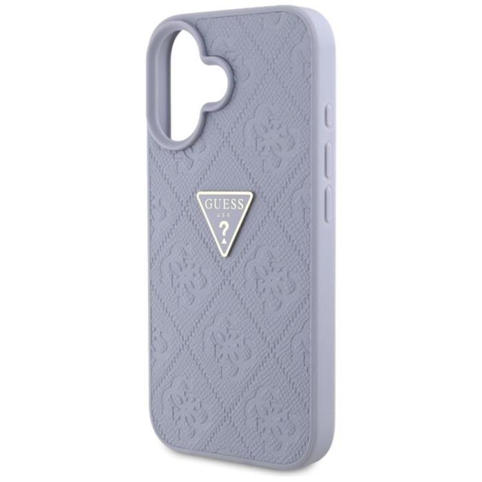 Guess - Guess iPhone 16 Mobilskal Hot Stamp 4G Triangle Logo - Lila
