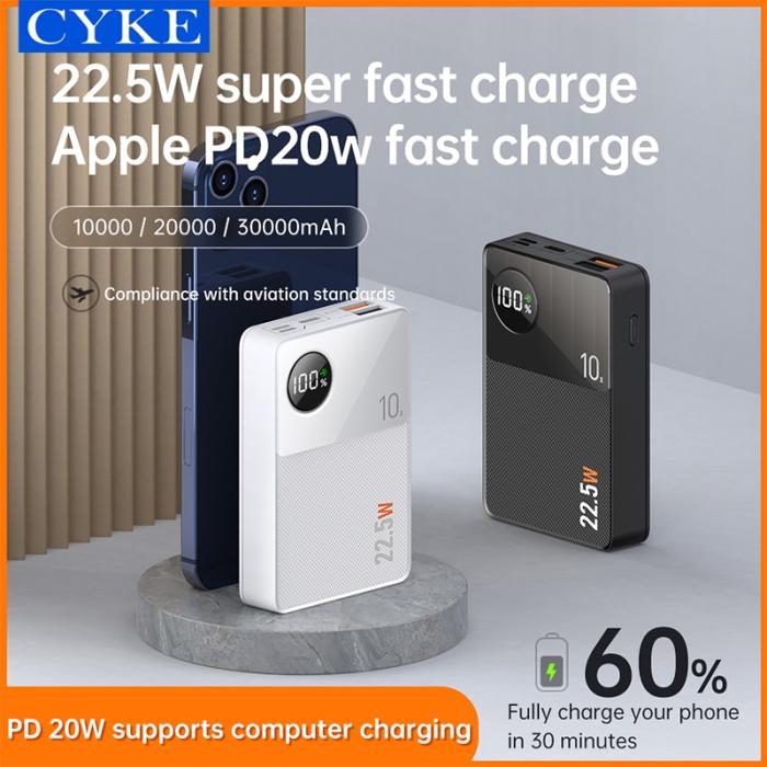 A-One Brand - Powerbank 30000 mAH 22W - Svart