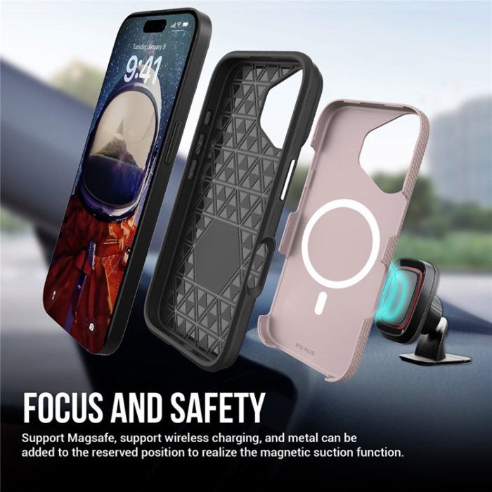 A-One Brand - iPhone 17 Mobilskal MagSafe Protective TPU+PC - Roséguld