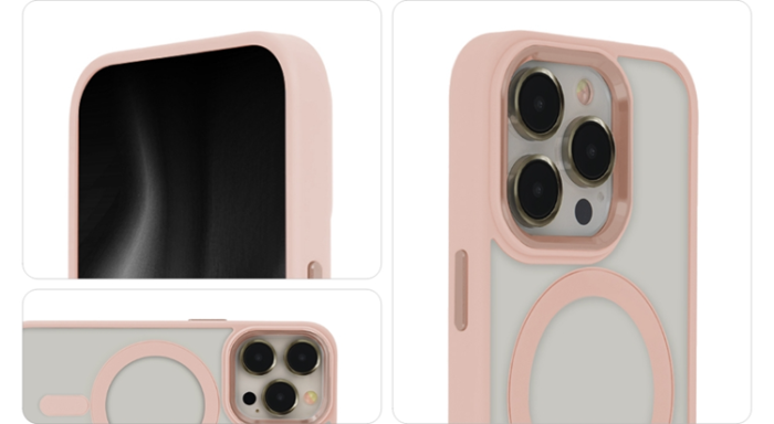 Tecto Shield - Tecto Shield iPhone 13 Mobilskal MagSafe Satin Elegant - Rosa