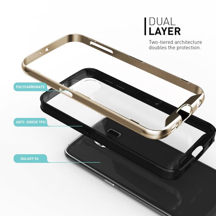 UTGATT5 - Caseology Waterfall Series BaksideSkal till Samsung Galaxy S6 - Guld