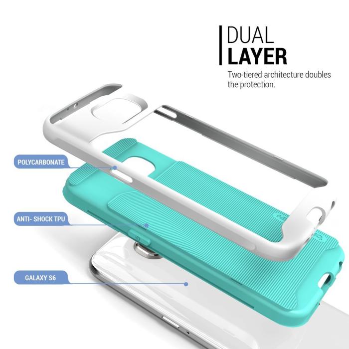 UTGATT5 - Caseology Wavelength Series BaksideSkal till Samsung Galaxy S6 - Turkos