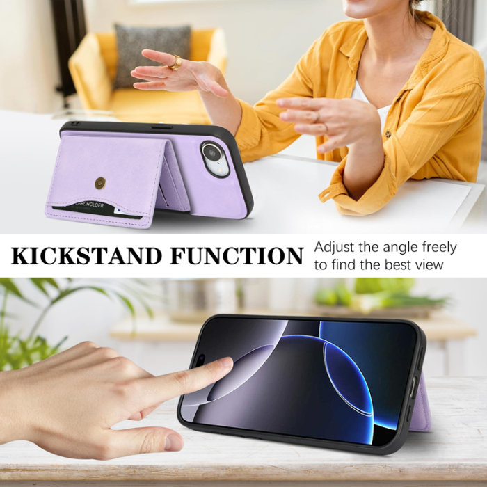 A-One Brand - iPhone 16e Mobilskal MagSafe Detachable Korthållare