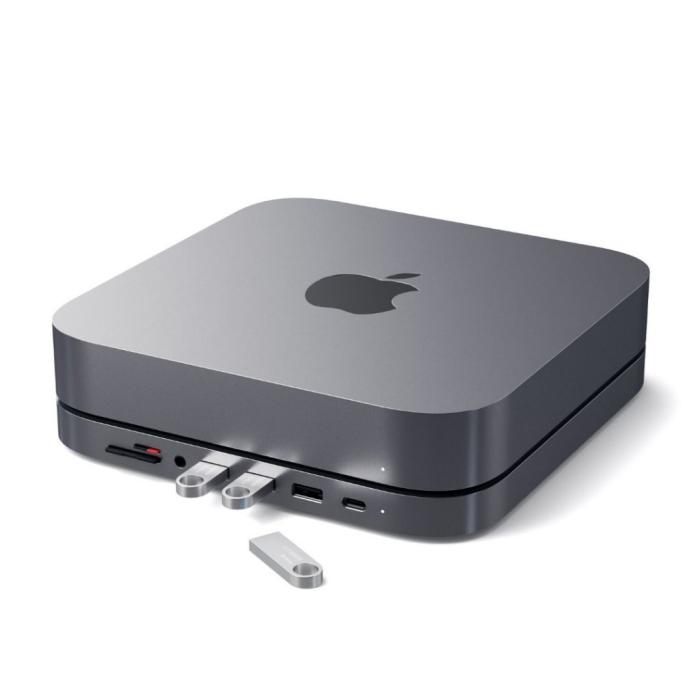 Satechi - Satechi aluminiumstativ och hubb för Mac Mini