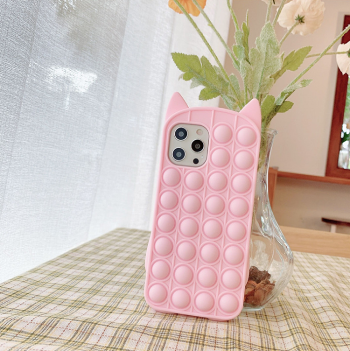 A-One Brand - Katt Pop it Fidget Multicolor Skal till iPhone 11
