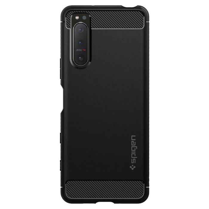UTGATT5 - SPIGEN Rugged Armor skal Sony Xperia 5 II Matte Svart