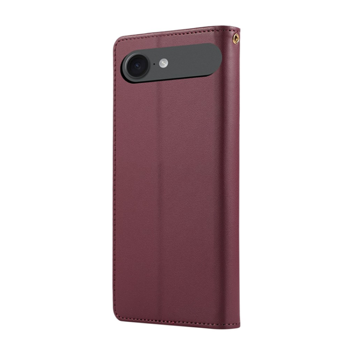 A-One Brand - iPhone 17 Air Plånboksfodral RFID Rhombus Läder - Röd