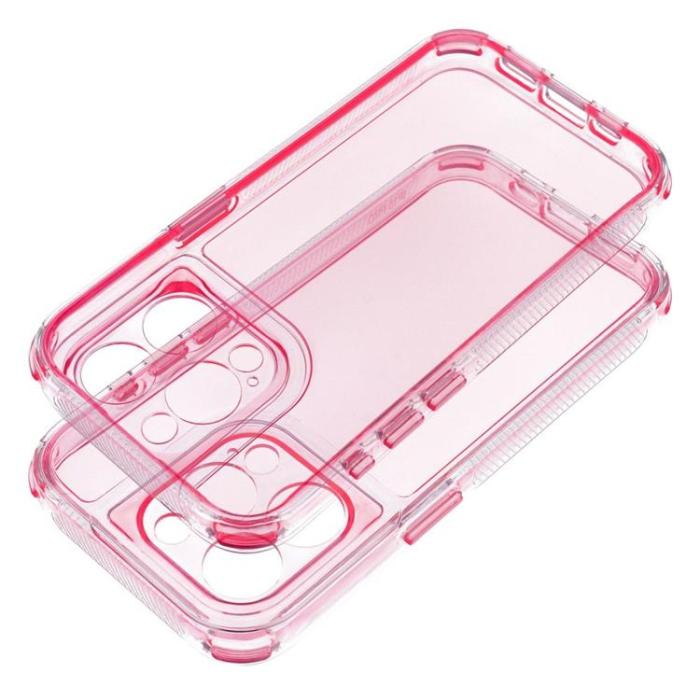 OEM - iPhone 16e Mobilskal Matrix Clear - Puderrosa