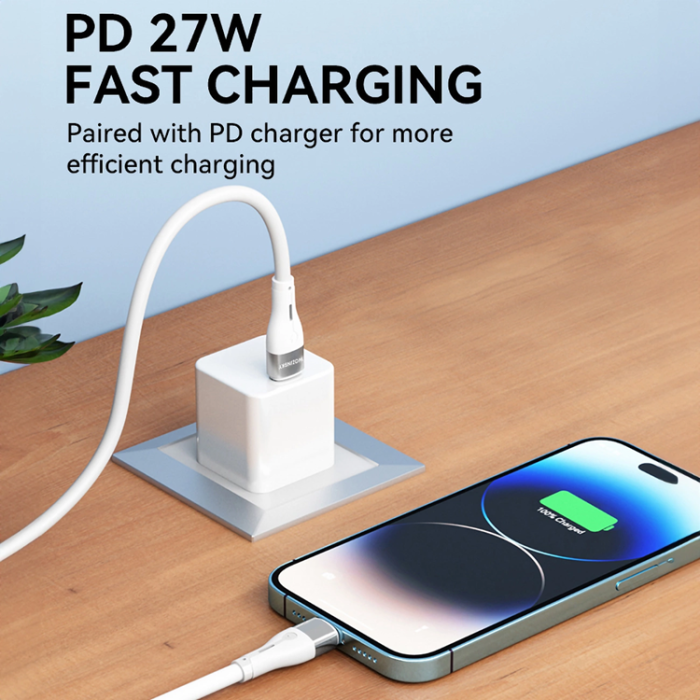 Wozinsky - Wozinsky USB-C till Lightning kabel PD 27W 1m - Vit