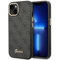Guess - GUESS iPhone 14 Skal Vintage Gold Logo - Svart
