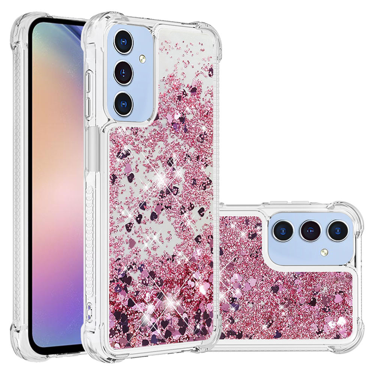 Galaxy A17/A26 Mobilskal Glitter Quicksand TPU - Roséguld | 2353 | AlltMobil