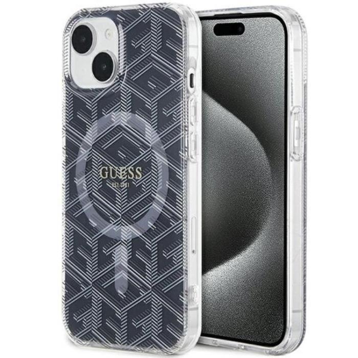 Guess - Guess iPhone 15/14 Plus Mobilskal Magsafe IML GCube - Svart