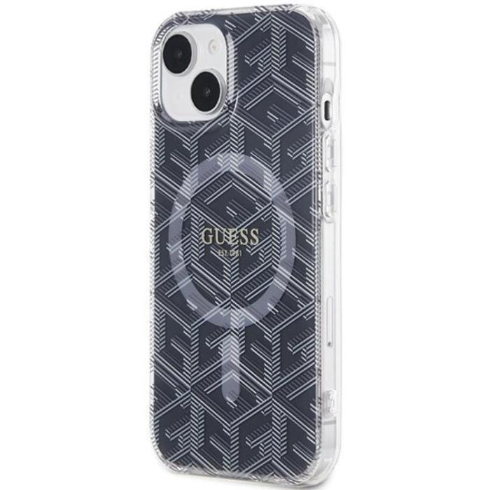 Guess - Guess iPhone 15/14 Plus Mobilskal Magsafe IML GCube - Svart