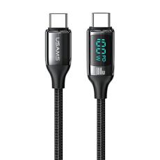 USAMS - USAMS U78 Kabel USB-C/USB-C LED 100W 3m SJ559 (US-SJ559) - Svart