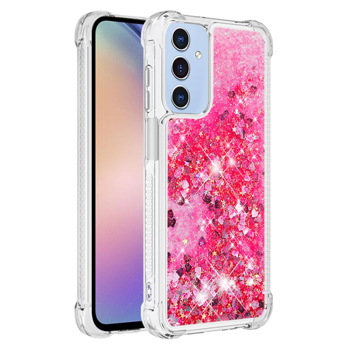 A-One Brand - Galaxy A17/A26 Mobilskal Glitter Quicksand TPU - Rosa