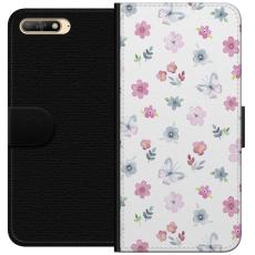 iSecrets - Plånboksfodral till Huawei Y6 (2018) med Blommor och fjärillar