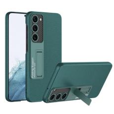 GKK - GKK Galaxy S23 Mobilskal Kickstand PU-Läder - Grön