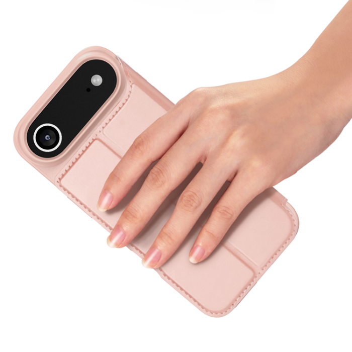 Dux Ducis - Dux Ducis iPhone 17 Air Plånboksfodral Skin Pro Läder - Rosa