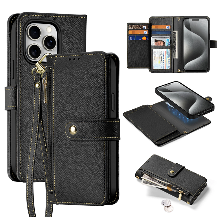 Dux Ducis iPhone 15 Pro Max Plånboksfodral Lawa Läder - Svart | 2353 | AlltMobil