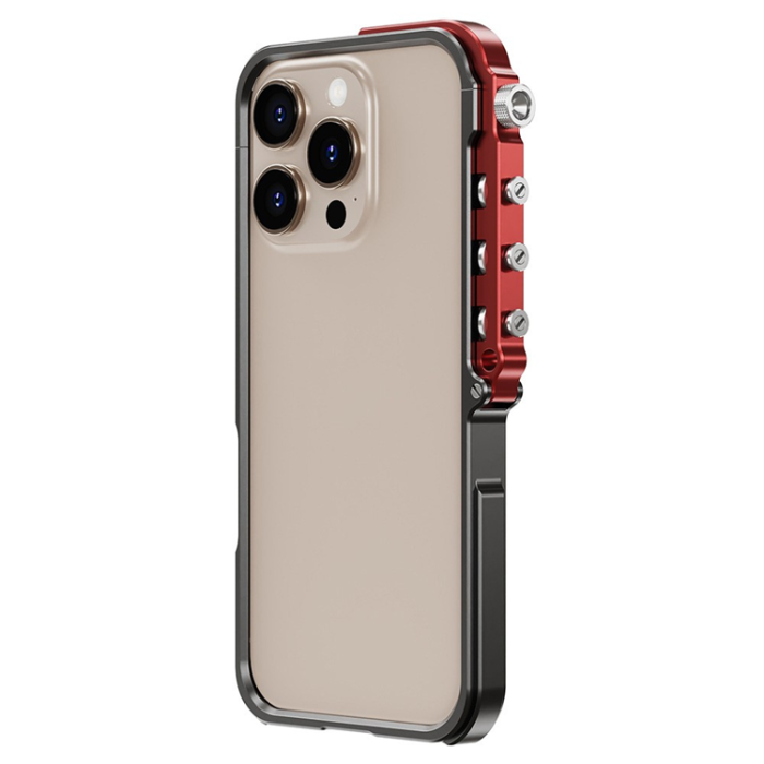 A-One Brand - iPhone 16 Pro Max Mobilskal Bumper Aluminum Metal Frame - Svart