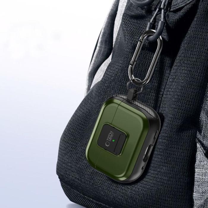Tech-Protect - Tech-Protect Apple Airpods Pro 1/2 Skal Defender Hook - Olivgrön