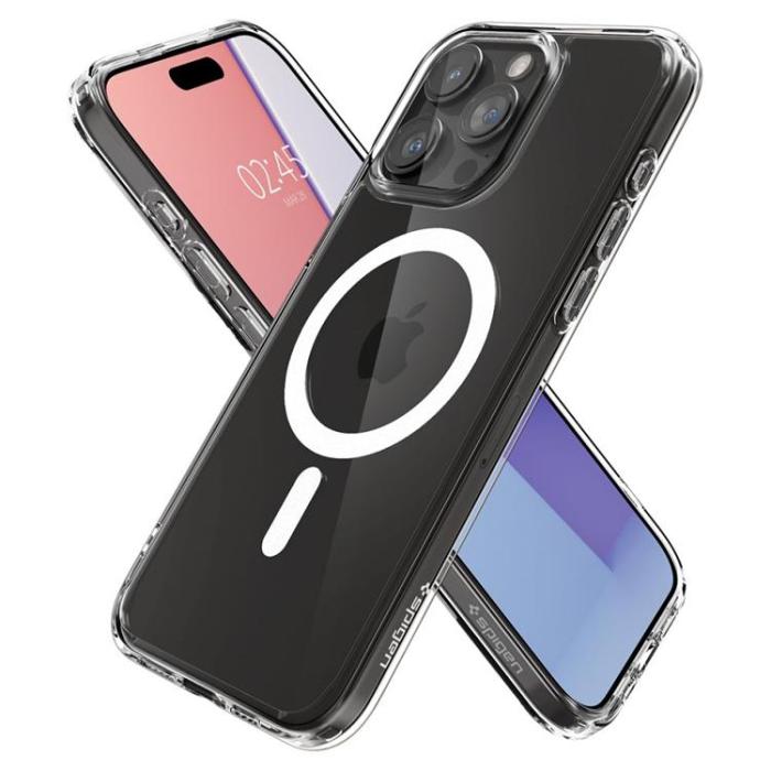 Spigen - Spigen iPhone 15 Pro Mobilskal Magsafe Hybrid - Vit