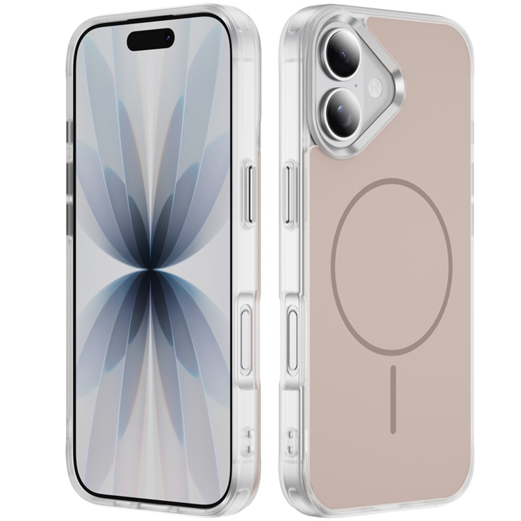 iPhone 17 Mobilskal MagSafe Skin Touch TPU PC - Guld (Ökenguld) | 2353 | AlltMobil