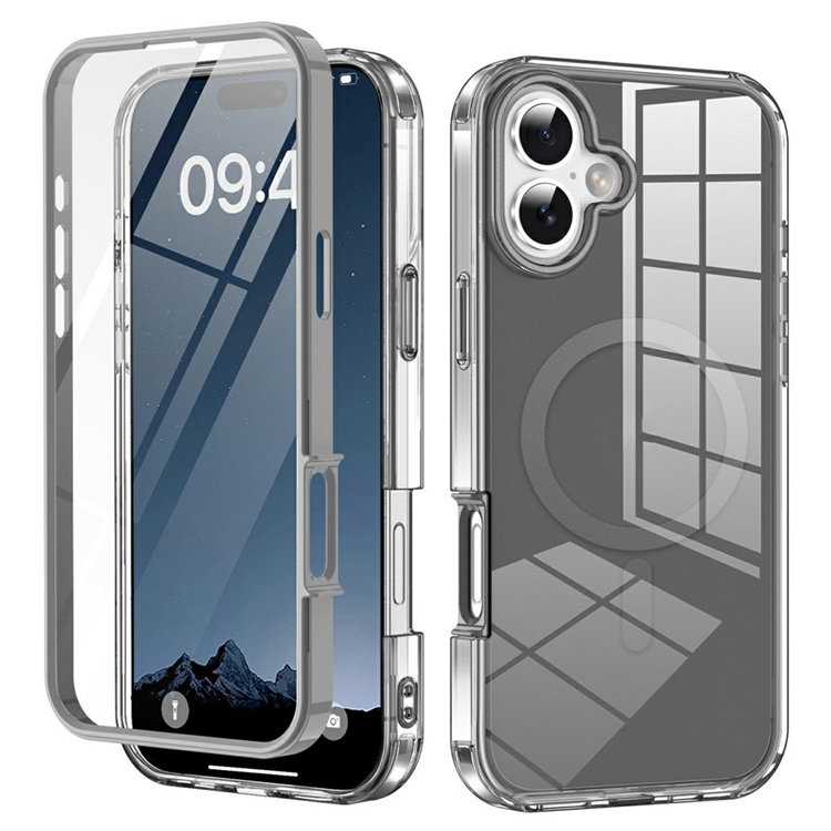 iPhone 17 Mobilskal MagSafe med PET Skärmskydd - Grå | 2353 | AlltMobil