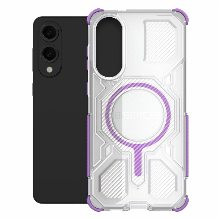 BIBERCAS - BIBERCAS Galaxy S25 Edge Mobilskal MagSafe J-16 - Lila