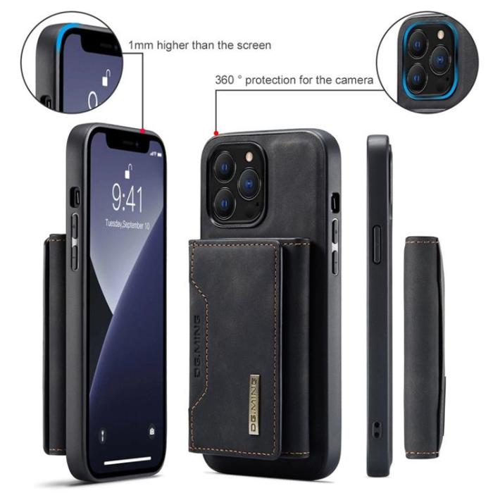 DG.MING - DG.MING iPhone 14 Pro Plånboksfodral M2 Detachable 2in1 - Svart