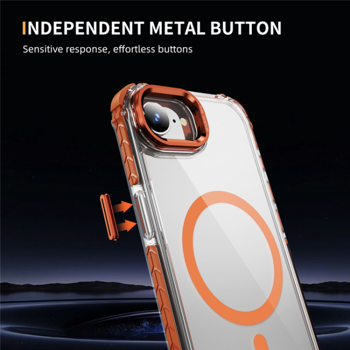 A-One Brand - iPhone 16e Mobilskal MagSafe Kickstand - Orange