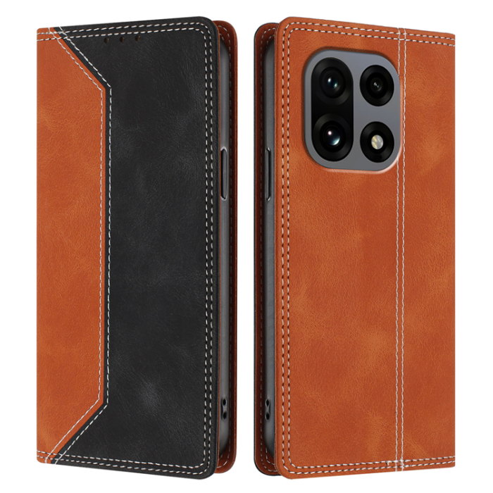 A-One Brand - OnePlus 15 Konstläder Plånboksfodral Färg Splicing RFID-Skydd