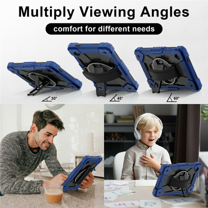 A-One Brand - Galaxy Tab A11 Skal Kickstand - Marinblå/Svart