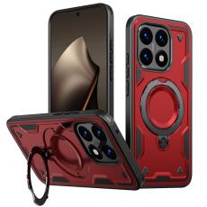 N/A - Mobilskal till Xiaomi 15T Milit&auml;rt Skydd PC + TPU St&auml;ll - R&ouml;d