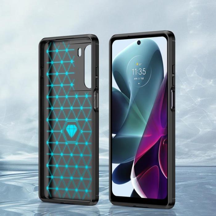 UTGATT1 - Carbon Motorola Moto G200 5G/Edge S30 Skal Flexible - Svart