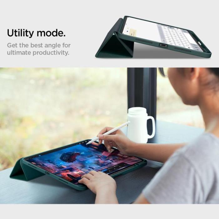 Spigen - Spigen iPad Pro 11 (2024) Fodral Urban Fit - Midnight Grön