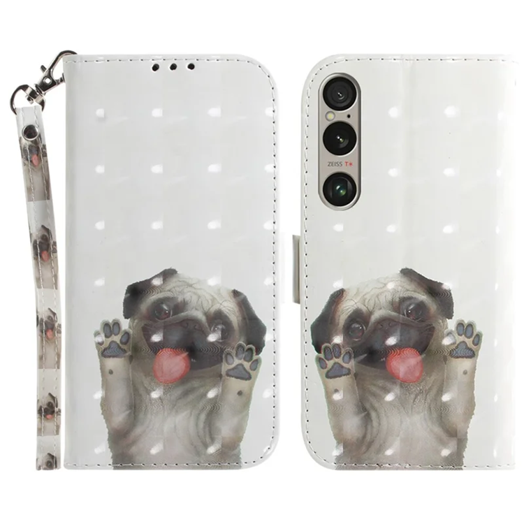 Sony Xperia 1 VI Plånboksfodral med Handledsrem - Pug | 2353 | AlltMobil