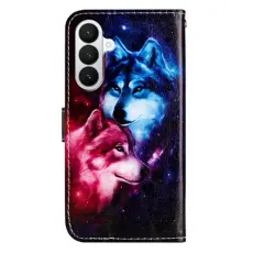 OEM - Pair Of Wolves Samsung Galaxy A57 Pl&aring;nboksfodral Konstl&auml;der - M&ouml;nster