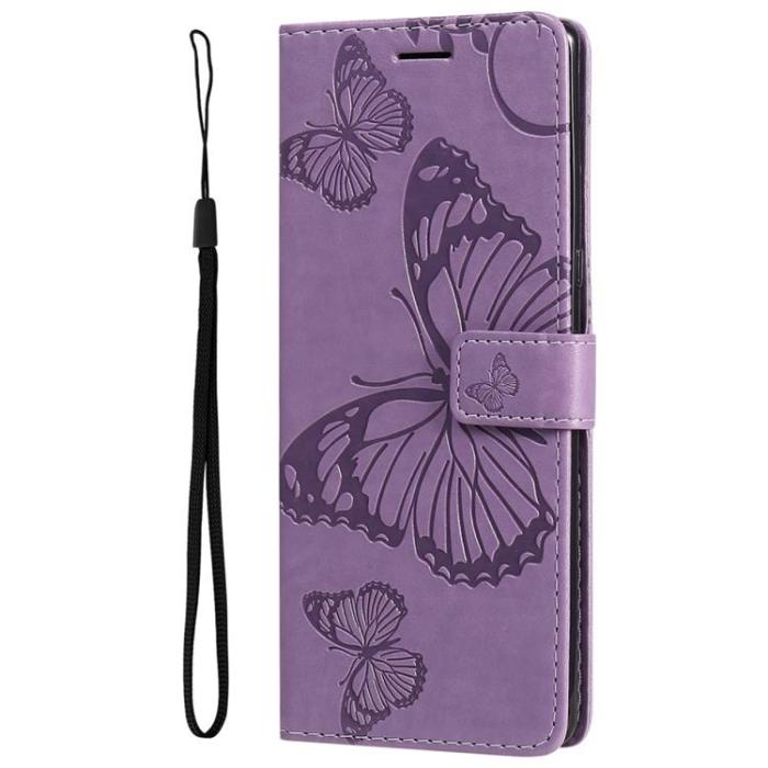 A-One Brand - Butterfly Imprinted Fodral Galaxy S22 - Lila
