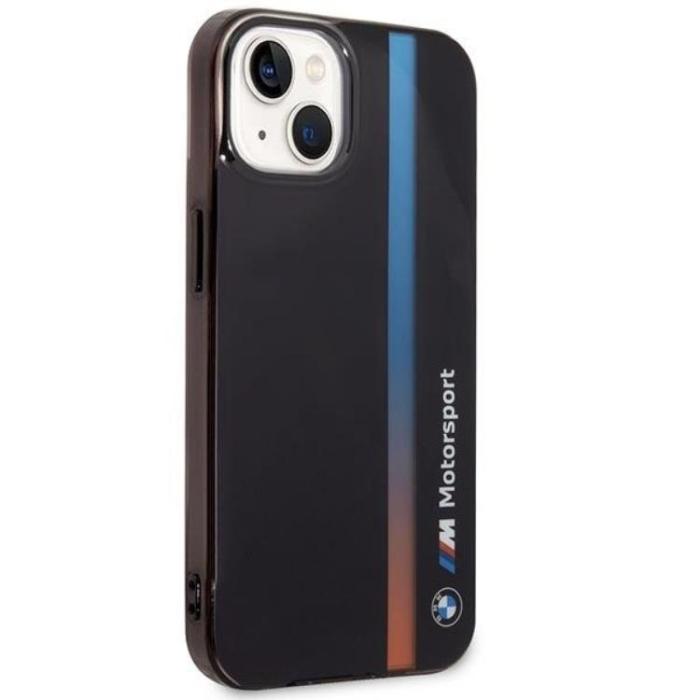 BMW - BMW iPhone 14 Mobilskal IML Tricolor Stripe - Svart